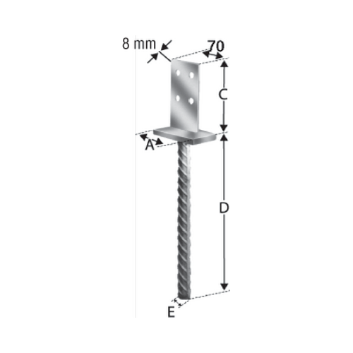Simpson Stützenfuß Typ I, feuerverzinkt