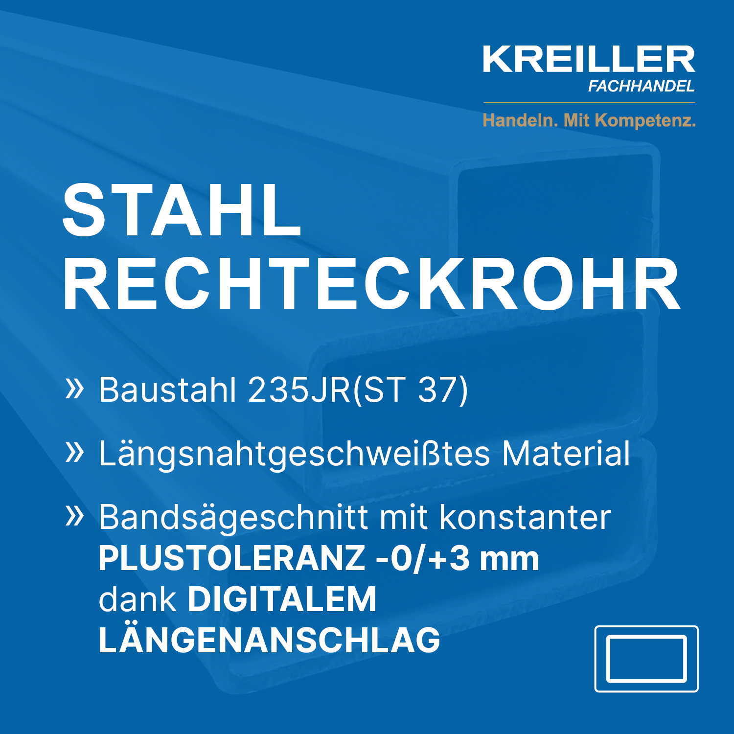KREILLER Stahl Rechteckrohr Rohstahl
