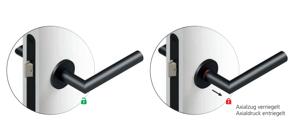 Qolibri Türdrücker Smartbloc Keyless living Edelstahl Black satin Türklinke