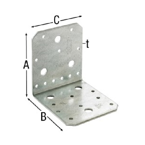 AB Winkelverbinder ohne Rippe (70 90 105)
