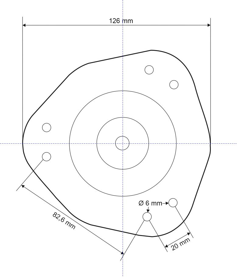 Tischfuß Set (4 Stück) mit Stahl Montageplatte, Länge 710 mm