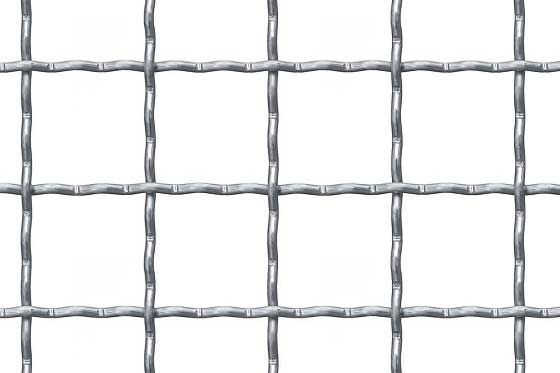Wellengitter aus Stahl send. verzinkt MW 42x42x4 mm