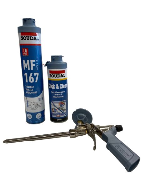 Soudal MF 167 Click & Fix Füll und Dämmstoff SET
