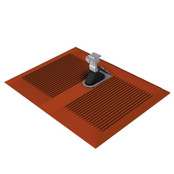 Alpha-Platte, Farbe: Ziegelrot RAL 8004