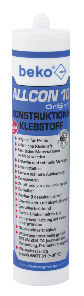 Beko ALLCON 10 Konstruktionsklebstoff 310ml Beige 260100310
